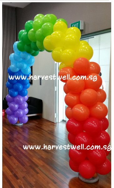 Rainbow Balloon Arch